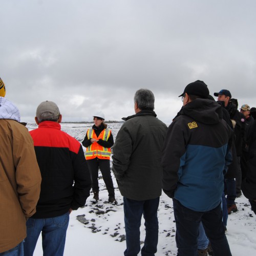 Jacqueline Leroux, Troilus' Director of Environment Explaining  the Project's Environmental Impact &ndash; October 2018 Site Visit