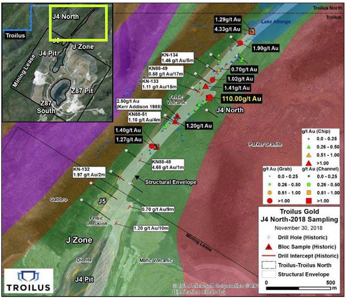 J4 North Geology and Sampling Results